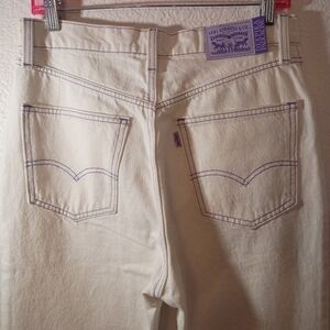 Levi's x Deepika Padukone Jeans Men's sz 30 Cream with Purple Accents